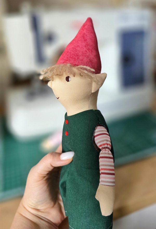 Christmas Elf pattern and tutorial, 12" Elf pattern, toy sewing pattern, stuffed doll pattern, easy pattern - Image 10